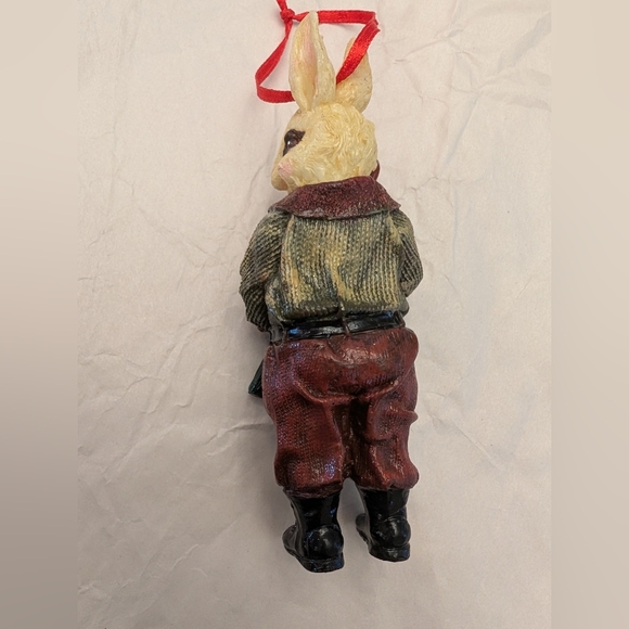 Vintage Rabbit Snow Skiing Christmas Ornament Resin 5" Collectable Gift - Picture 9 of 10